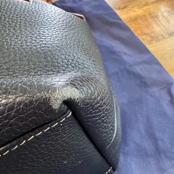 Dooney & Bourke Black and Tan Leather Shoulder Bag - Picture 10 of 10